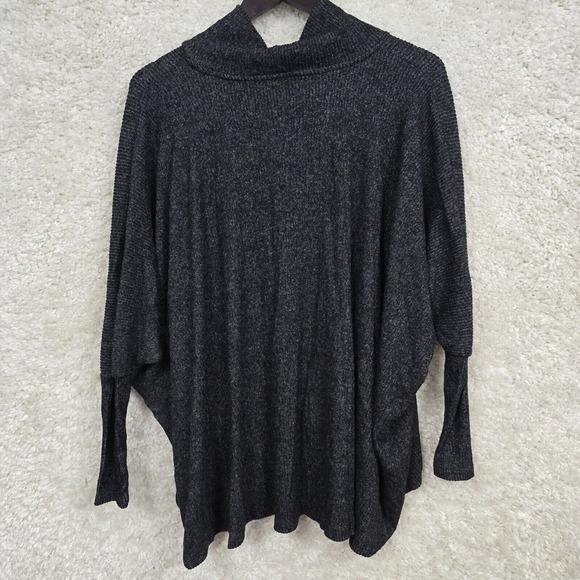 Amadi Gray Poncho‎ Top Small Cowl Neck Oversized Dolman Sleeve Soft Cozy Boho - Picture 9 of 13